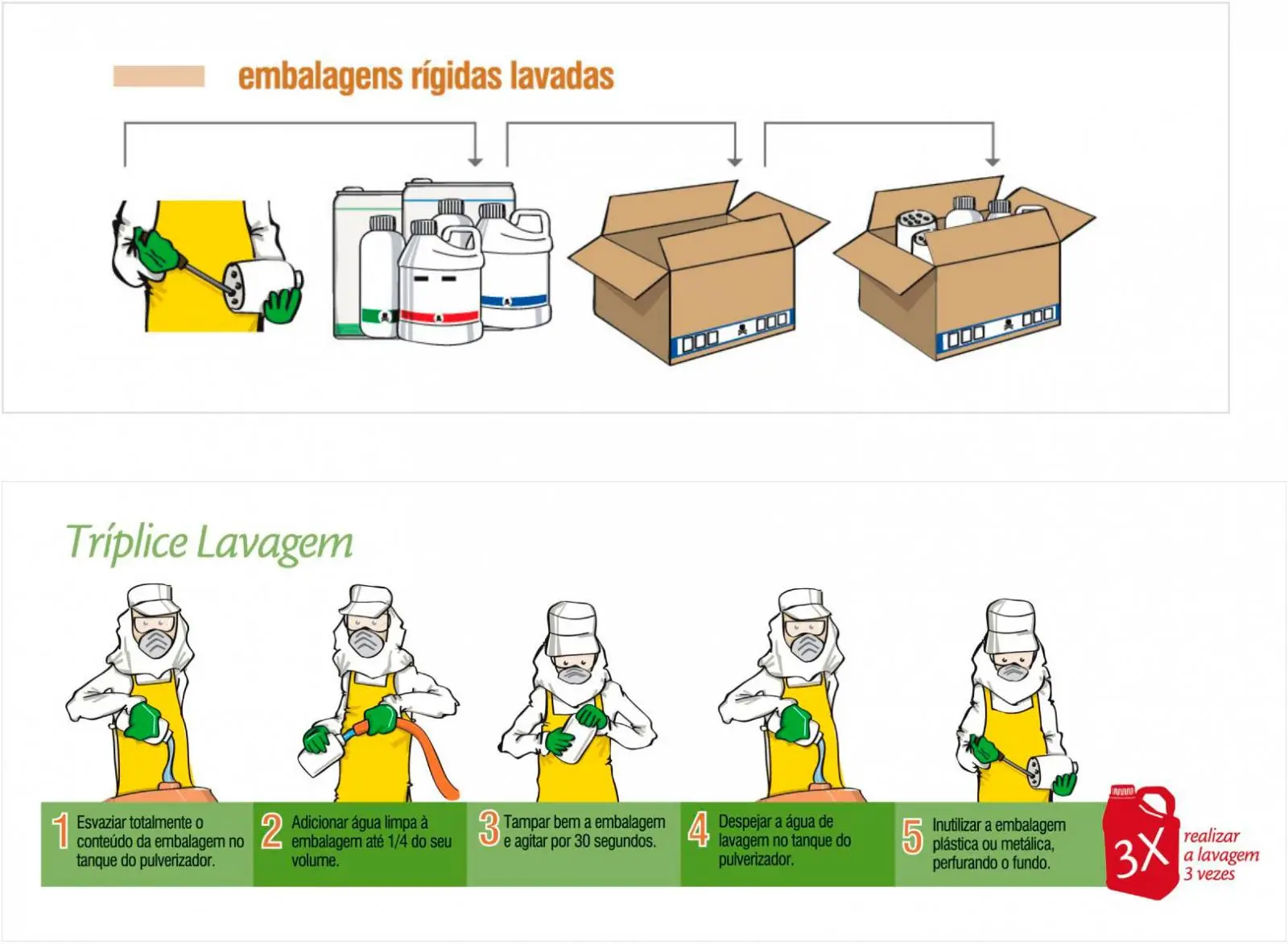 6 passos para descarte correto de embalagens de agrotóxicos