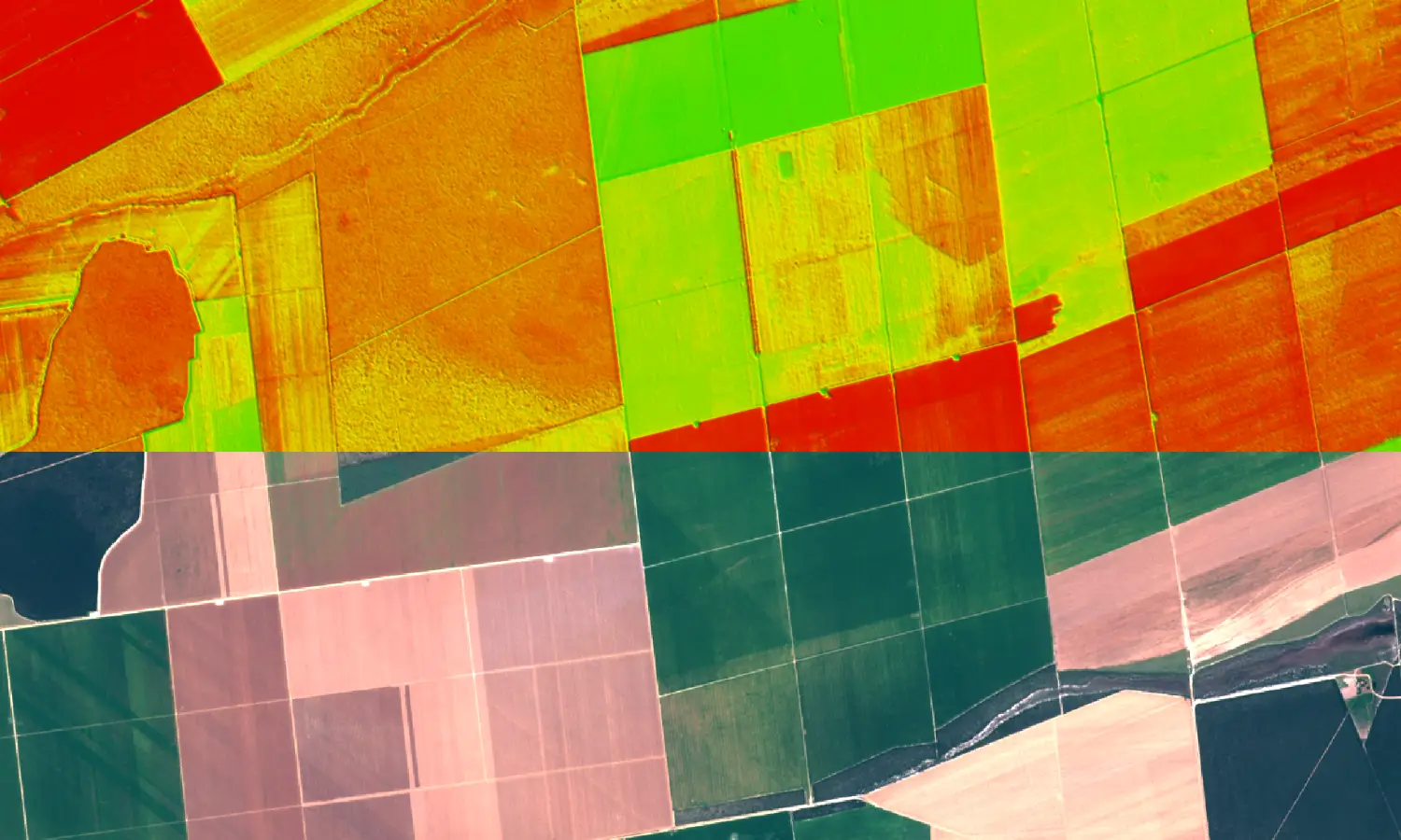 Imagem aérea da fazenda pós monitoramento via NDVI
