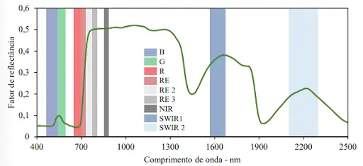 Comportamento espectral da soja no sensor multiespectral do Sentinel-2