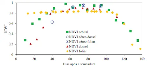 Variações do NDVI no ciclo da soja