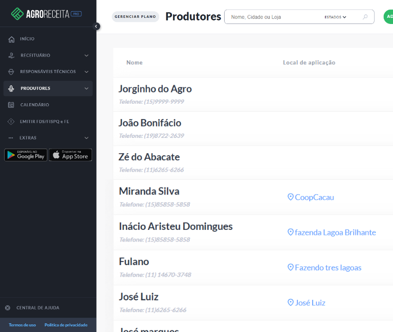 Cadastro de Produtores Rurais na AgroReceita