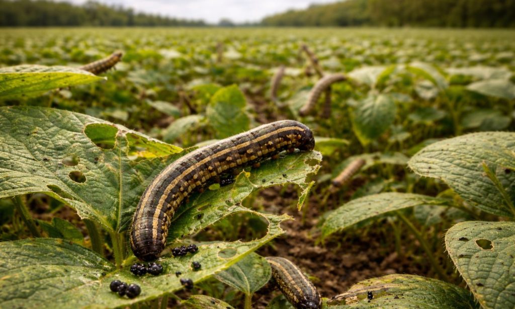 lagarta do cartucho atacando soja